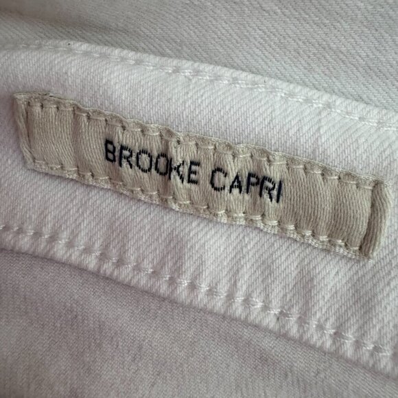 LUCKY BRAND Brooke White Distressed Capri Cropped Jeans Pants Women's 14 / 32 - Picture 6 of 7